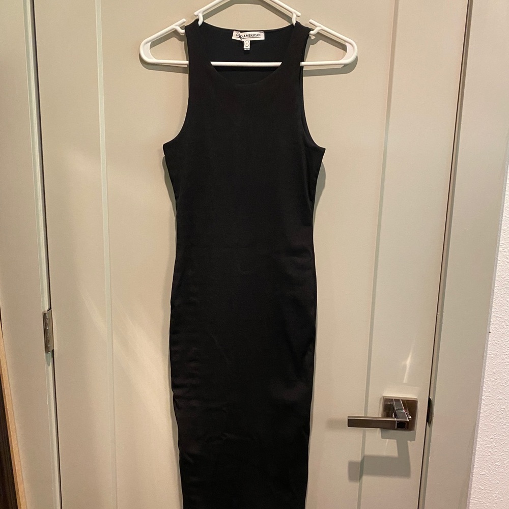 Good American ribbed body con dress